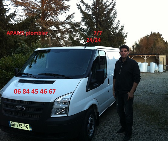 Apams Camion plomberie Ste Foy Les Lyon Camion David MARTIN, plombier à Ste Foy Les Lyon